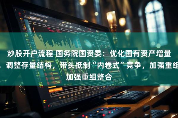 炒股开户流程 国务院国资委：优化国有资产增量投向，调整存量结构，带头抵制“内卷式”竞争，加强重组整合